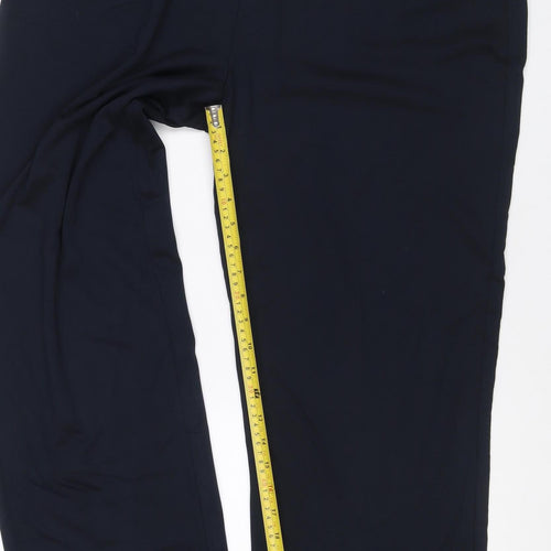 Marks and Spencer Women’s Blue Size 18 Regular Wide-Leg Stretch Trousers