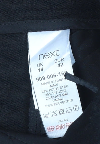 Next Tailoring Women’s Black UK 14 Sleeveless Straight Leg Jumpsuit