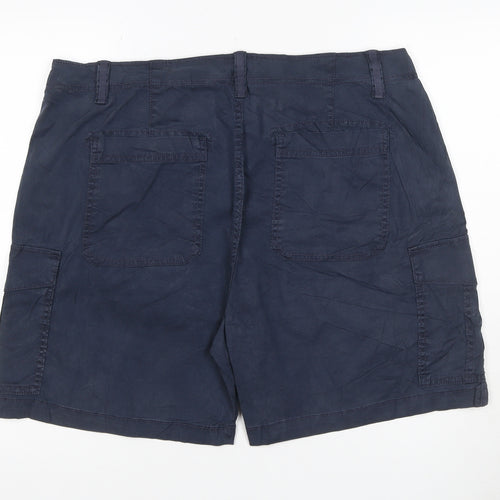 M&S Women’s Navy Blue Size 20 Lyocell Cotton Stretch Cargo Shorts