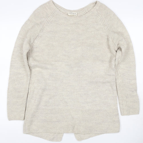 M&S Indigo Women’s Ivory UK 10 Wool Blend Tunic Jumper