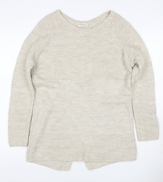 M&S Indigo Women’s Ivory UK 10 Wool Blend Tunic Jumper