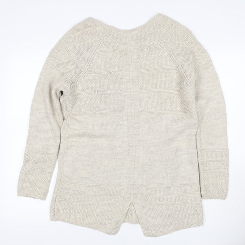 M&S Indigo Women’s Ivory UK 10 Wool Blend Tunic Jumper