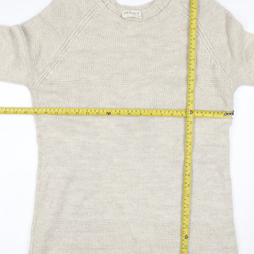 M&S Indigo Women’s Ivory UK 10 Wool Blend Tunic Jumper