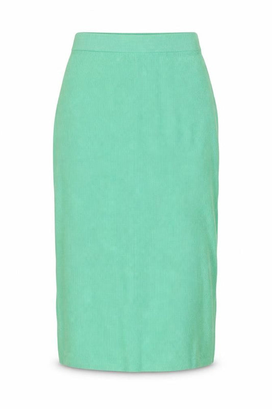 M&S Collection Women Green L Knit Straight Pencil Mini Skirt