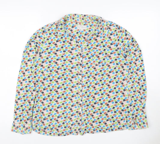 Mistral Women’s Multicoloured Size 12 Geometric Cotton Button-Up Shirt