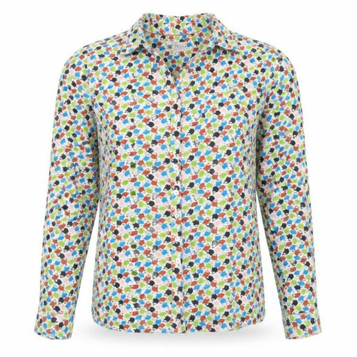 Mistral Women’s Multicoloured Size 12 Geometric Cotton Button-Up Shirt