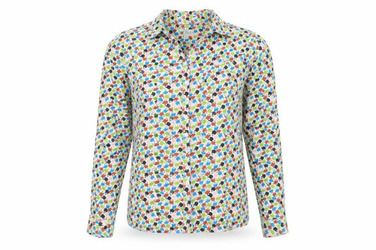 Mistral Women’s Multicoloured Size 12 Geometric Cotton Button-Up Shirt