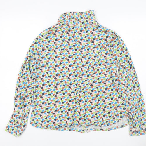 Mistral Women’s Multicoloured Size 12 Geometric Cotton Button-Up Shirt