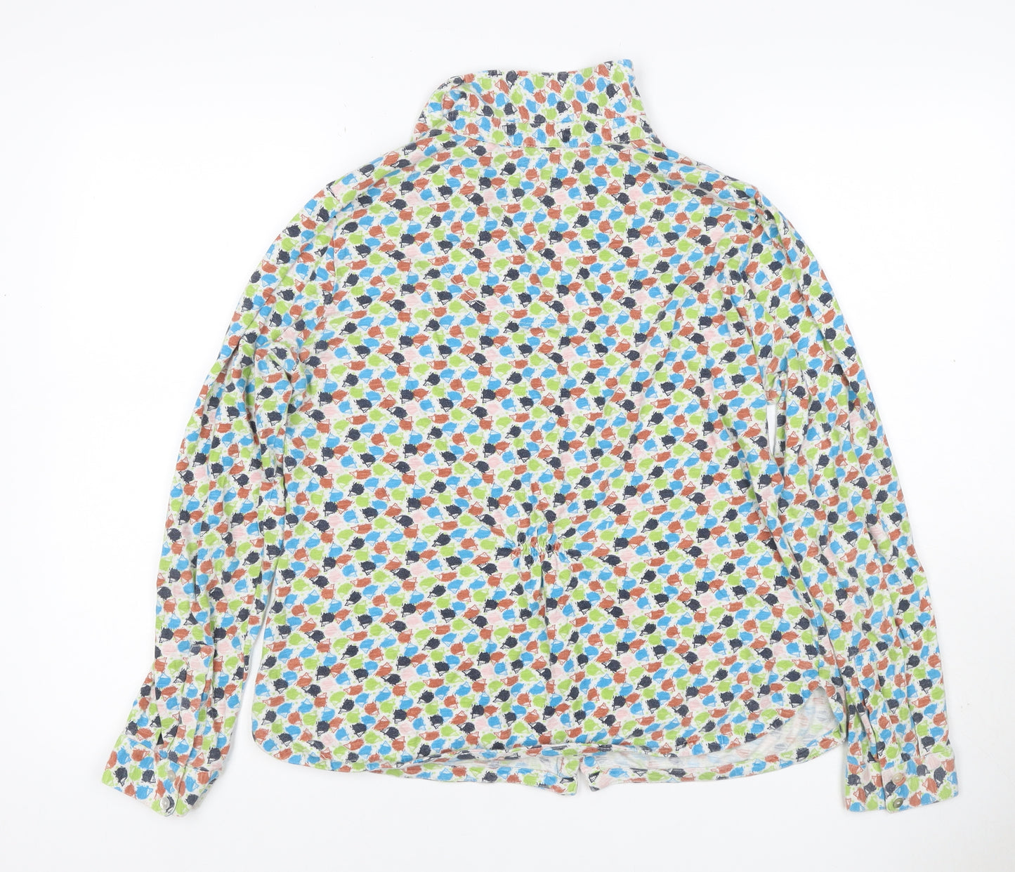 Mistral Women’s Multicoloured Size 12 Geometric Cotton Button-Up Shirt
