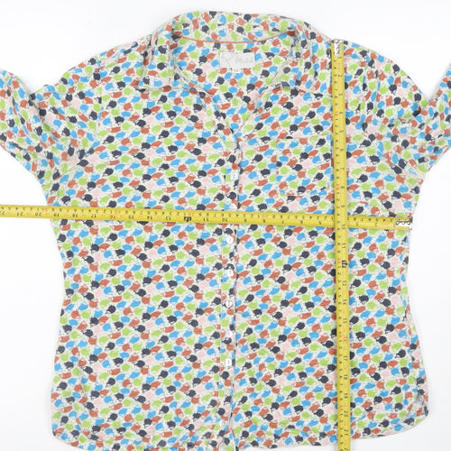 Mistral Women’s Multicoloured Size 12 Geometric Cotton Button-Up Shirt