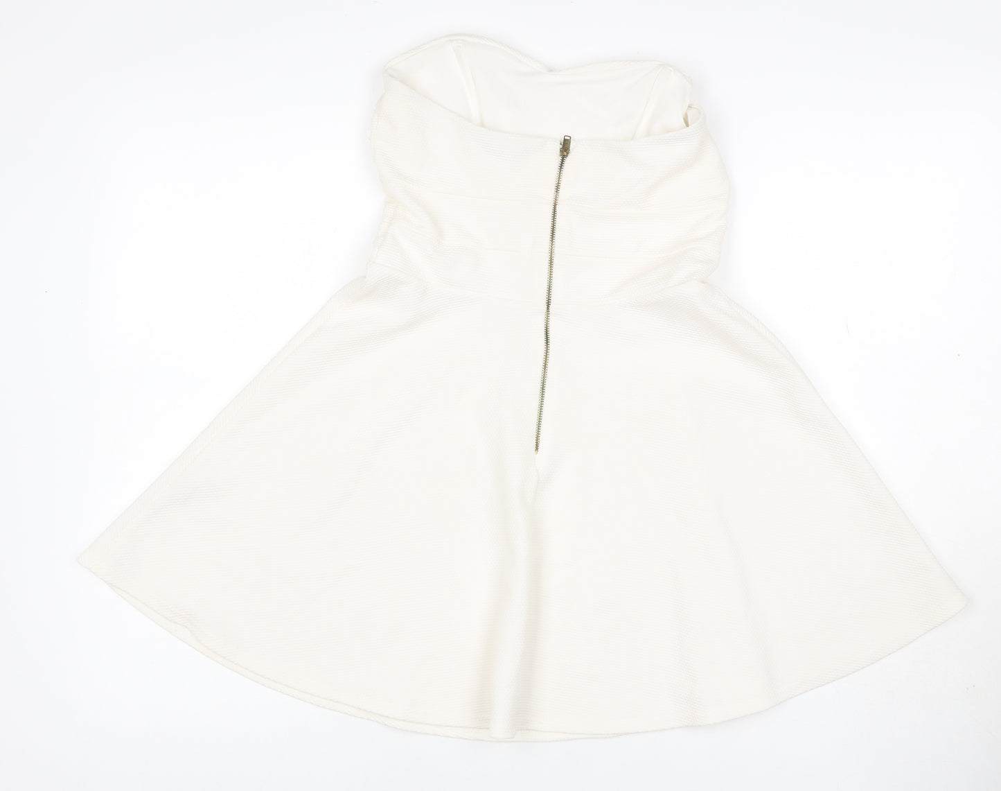 Aniye By Women Ivory UK 10 One Shoulder Fit & Flare Mini Dress