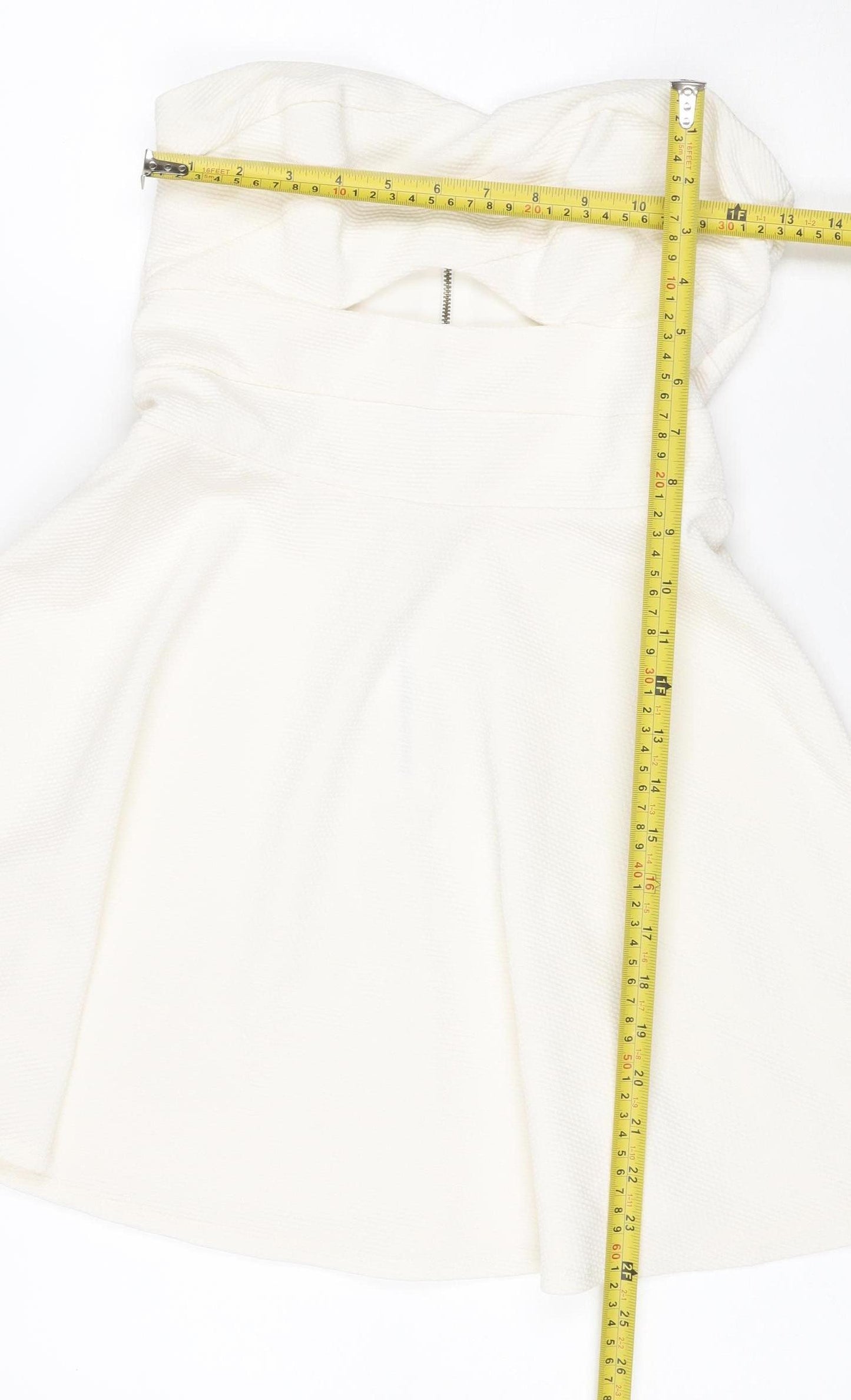 Aniye By Women Ivory UK 10 One Shoulder Fit & Flare Mini Dress