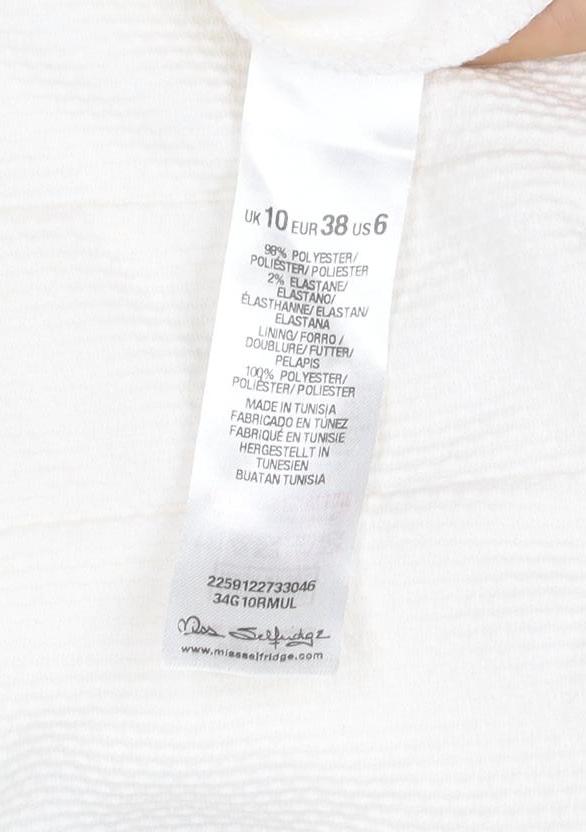 Aniye By Women Ivory UK 10 One Shoulder Fit & Flare Mini Dress