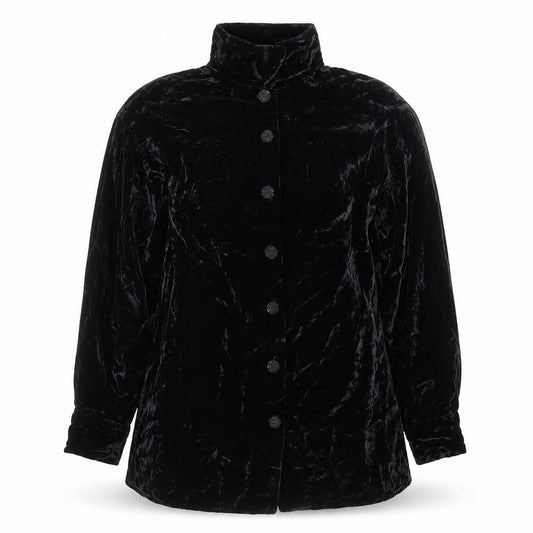 Next Women’s Black Velvet Collared Button Cardigan UK M Long Sleeve