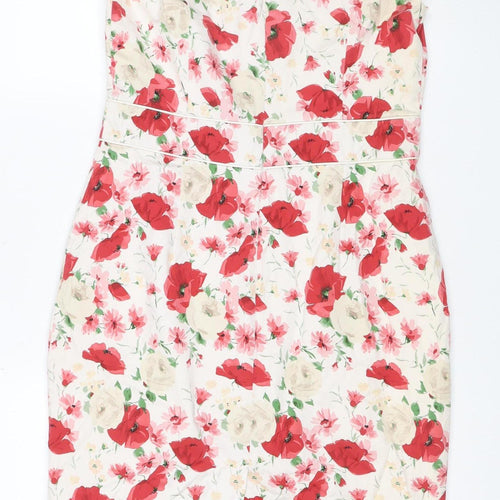 Laura Ashley Women Multicoloured Floral Fit & Flare Dress UK 12