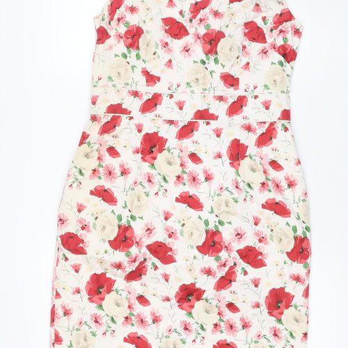 Laura Ashley Women Multicoloured Floral Fit & Flare Dress UK 12