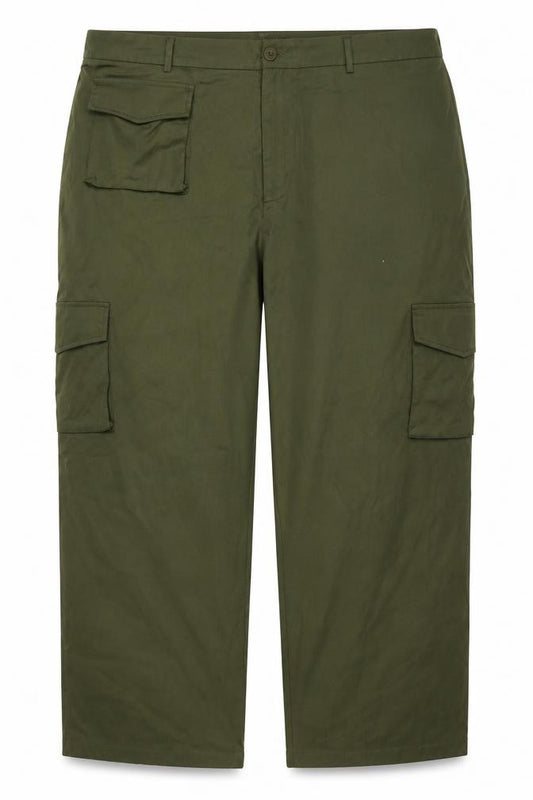 PrettyLittleThing Women’s Khaki Green UK 22 Cargo Straight Leg Trousers