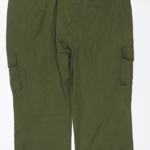 PrettyLittleThing Women’s Khaki Green UK 22 Cargo Straight Leg Trousers