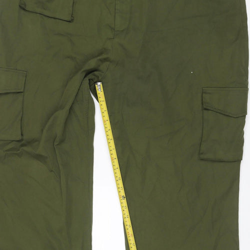 PrettyLittleThing Women’s Khaki Green UK 22 Cargo Straight Leg Trousers