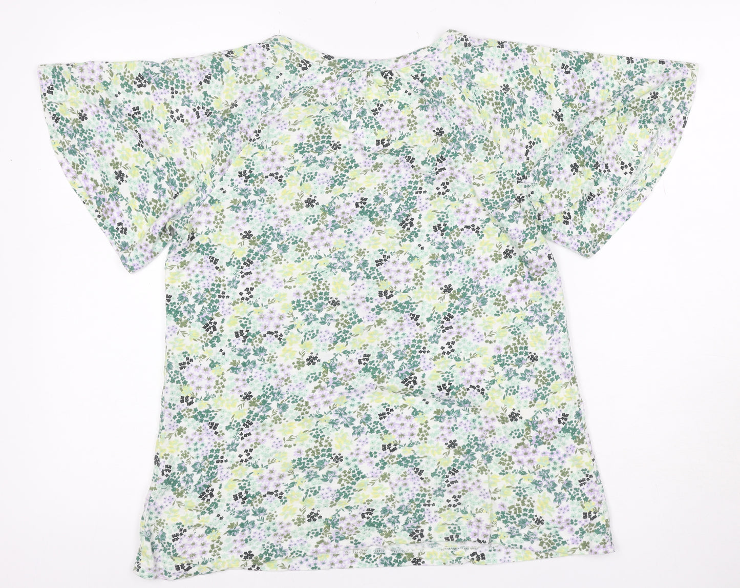 Fat Face Women’s Multicoloured Floral Kimono Sleeve Blouse UK 8