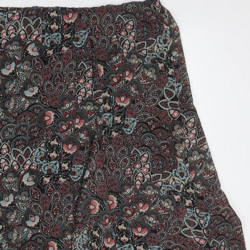 Damart Women Multicoloured Paisley A-Line Knee Length Skirt UK 26/28