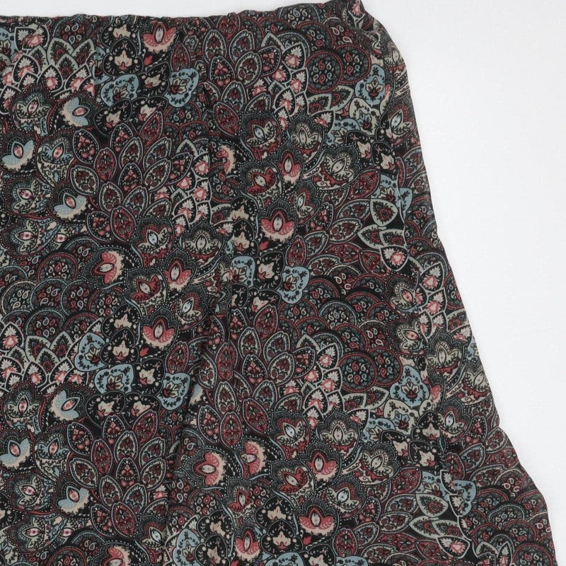 Damart Women Multicoloured Paisley A-Line Knee Length Skirt UK 26/28