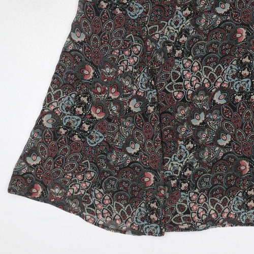 Damart Women Multicoloured Paisley A-Line Knee Length Skirt UK 26/28