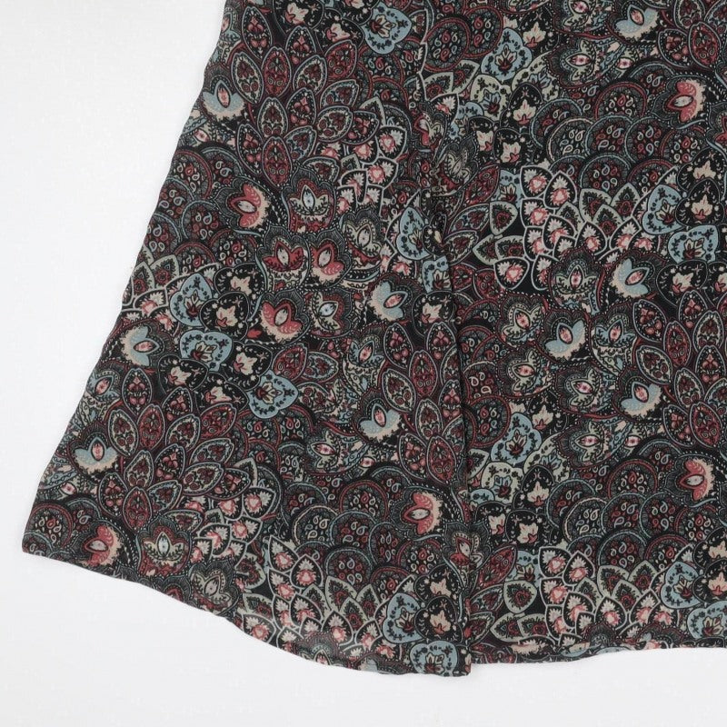 Damart Women Multicoloured Paisley A-Line Knee Length Skirt UK 26/28