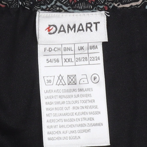 Damart Women Multicoloured Paisley A-Line Knee Length Skirt UK 26/28