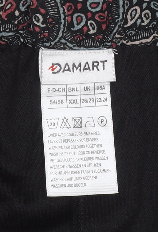 Damart Women Multicoloured Paisley A-Line Knee Length Skirt UK 26/28