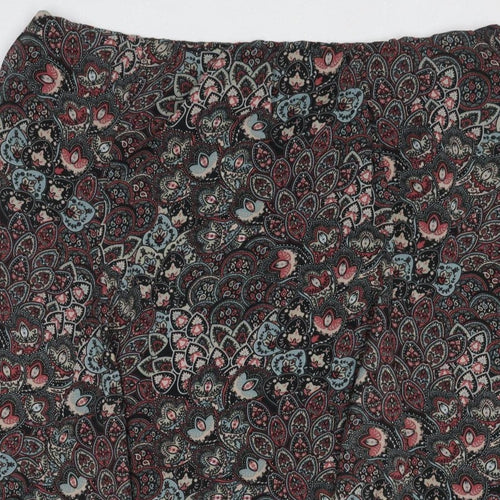 Damart Women Multicoloured Paisley A-Line Knee Length Skirt UK 26/28