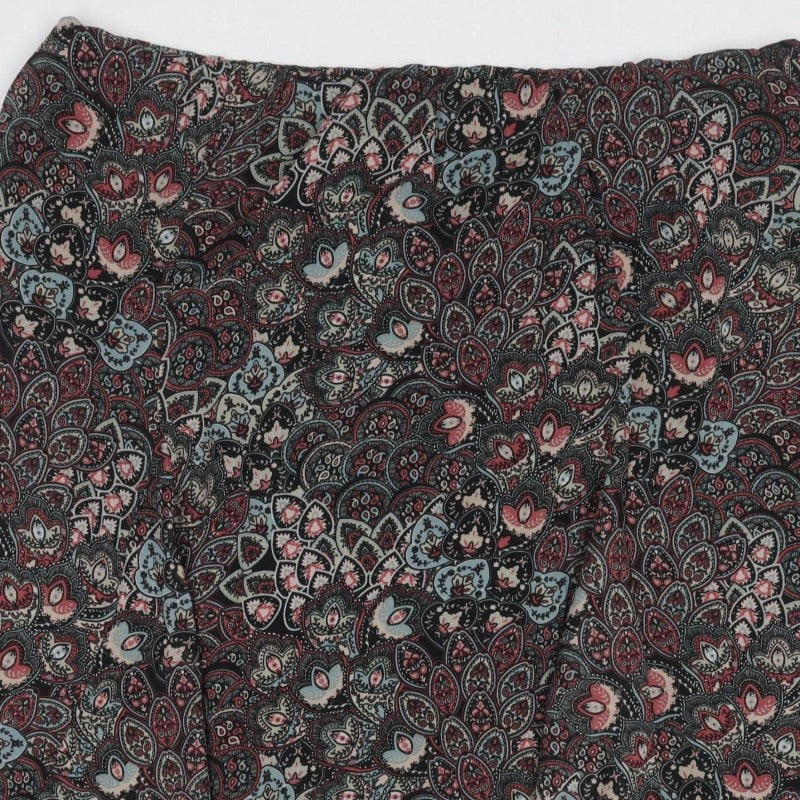 Damart Women Multicoloured Paisley A-Line Knee Length Skirt UK 26/28