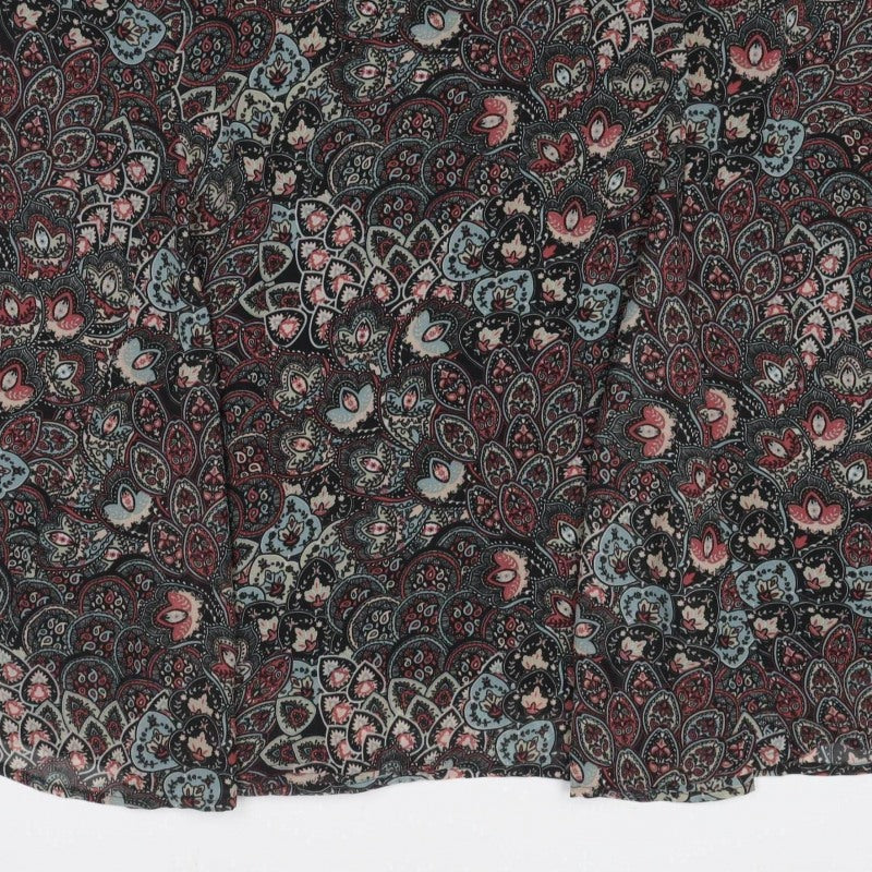Damart Women Multicoloured Paisley A-Line Knee Length Skirt UK 26/28