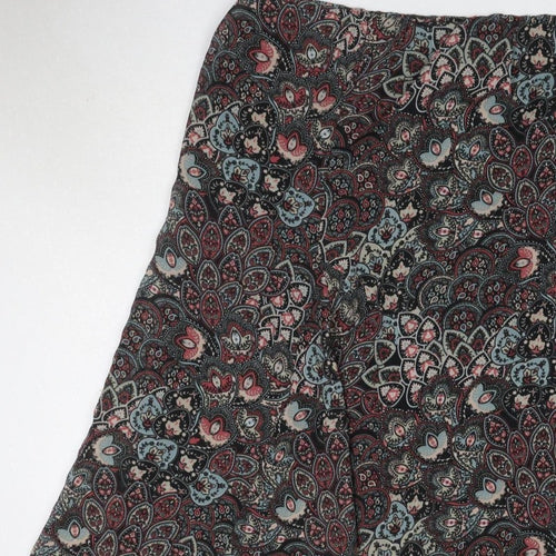 Damart Women Multicoloured Paisley A-Line Knee Length Skirt UK 26/28