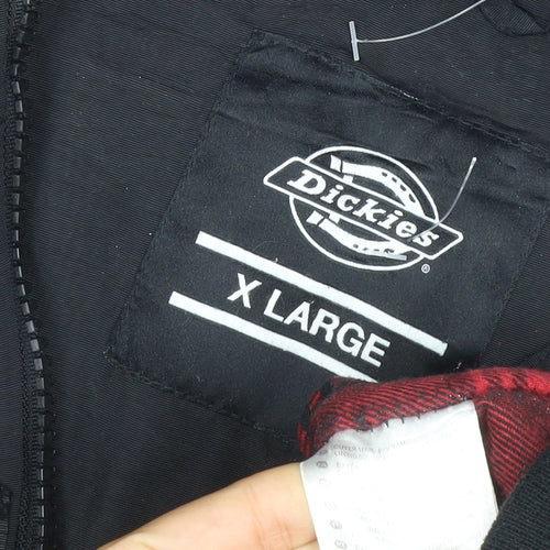 Dickies Men’s Black XL Hooded Padded Full Zip Workwear Jacket