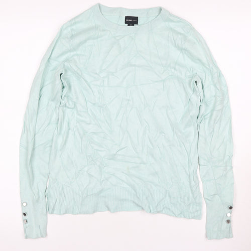 River Island Women Blue Size 10 Lightweight Knit Crew Neck Jumper