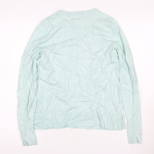 River Island Women Blue Size 10 Lightweight Knit Crew Neck Jumper
