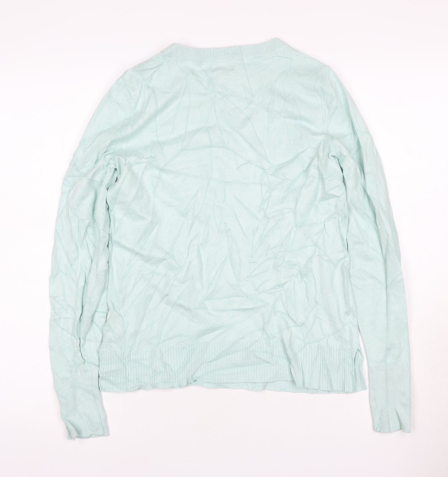 River Island Women Blue Size 10 Lightweight Knit Crew Neck Jumper