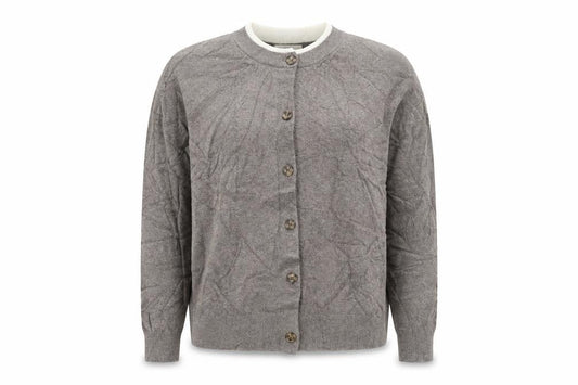 Marks and Spencer Women’s Grey M Button Crew Neck Knit Cardigan
