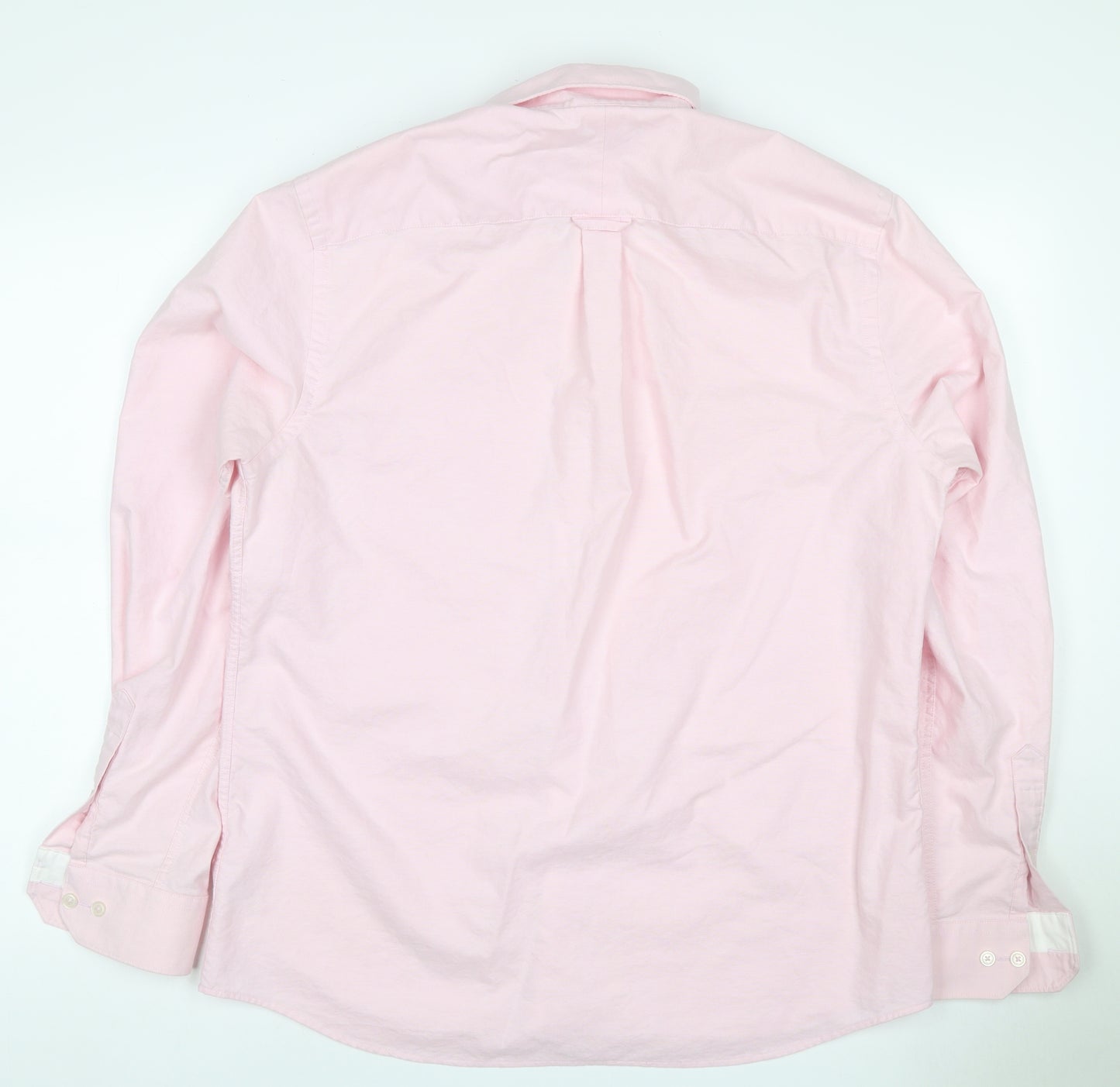 Jeff Banks London Men’s Pink L Cotton Button-Down Long Sleeve Shirt