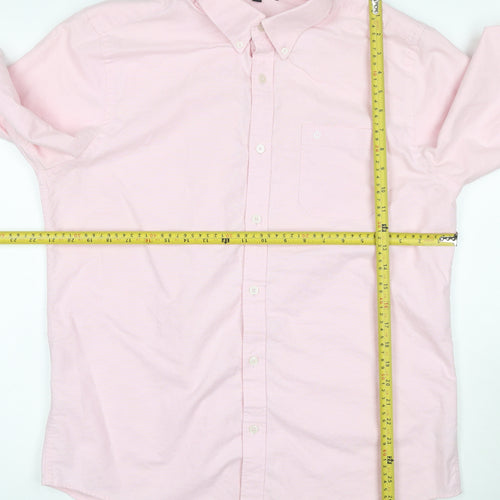 Jeff Banks London Men’s Pink L Cotton Button-Down Long Sleeve Shirt