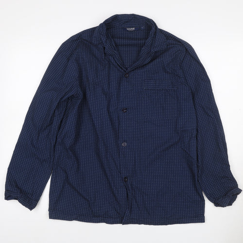 Maine New England Men's Blue S Geometric Long Sleeve Button-Up Shirt