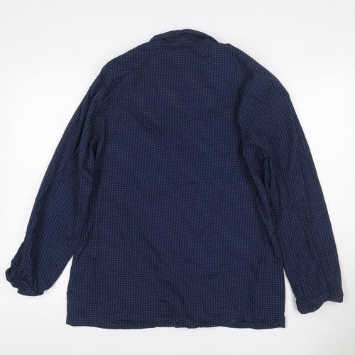Maine New England Men's Blue S Geometric Long Sleeve Button-Up Shirt