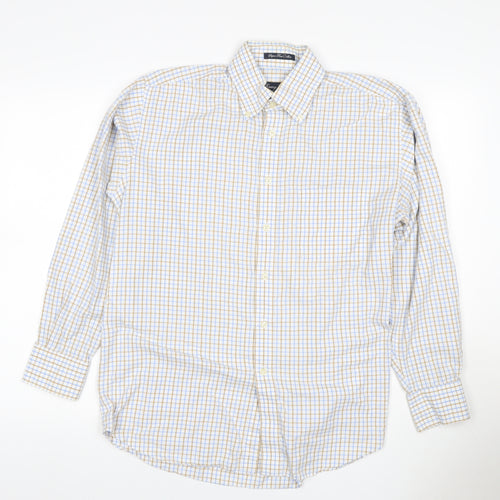 Racing Green Men's Multicoloured Check Cotton Button-Down Shirt M