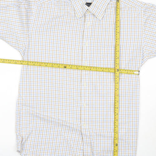 Racing Green Men's Multicoloured Check Cotton Button-Down Shirt M