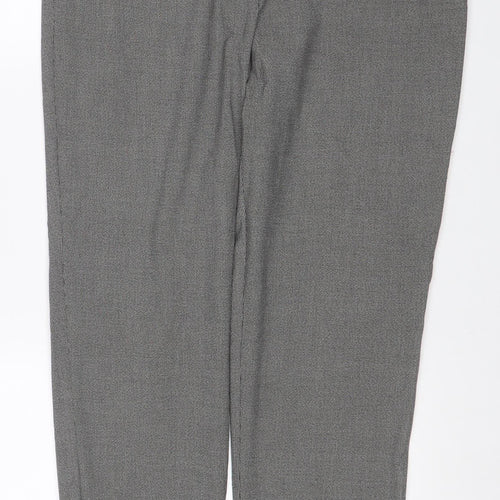 Marks & Spencer Women’s Grey Check The Mia Slim Trousers UK 16 Long