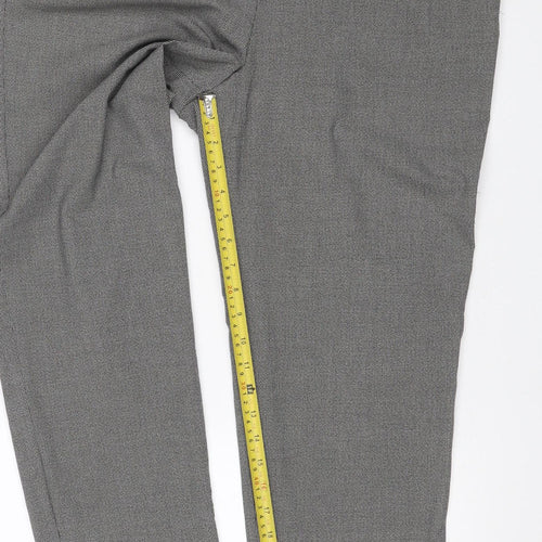 Marks & Spencer Women’s Grey Check The Mia Slim Trousers UK 16 Long