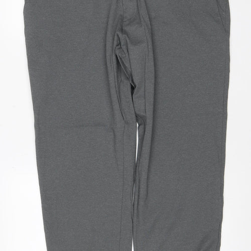Uniqlo Men’s Grey 2XL Stretch Tapered Smart Trousers Zip Pockets