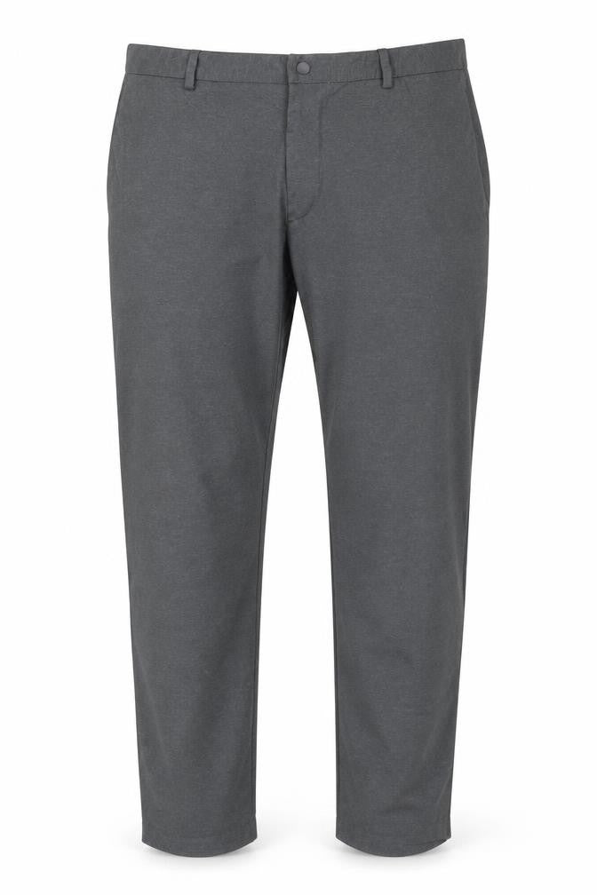 Uniqlo Men’s Grey 2XL Stretch Tapered Smart Trousers Zip Pockets