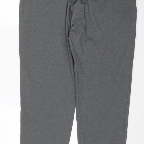 Uniqlo Men’s Grey 2XL Stretch Tapered Smart Trousers Zip Pockets